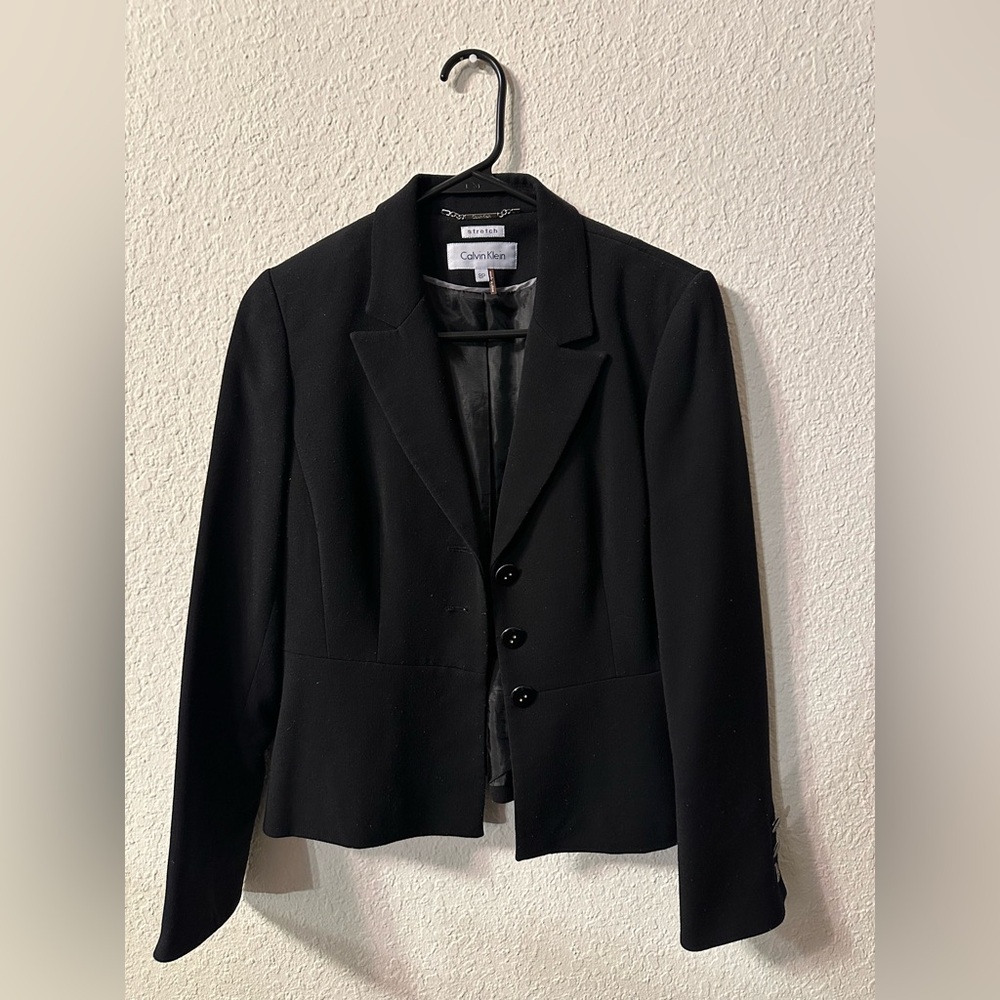 Calvin Klein black blazer size 8P